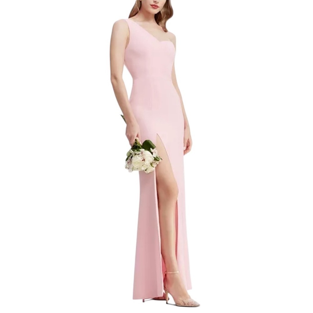 NWT Dress the Population Magdalynn Asymmetric One Shoulder Mermaid Gown Size L